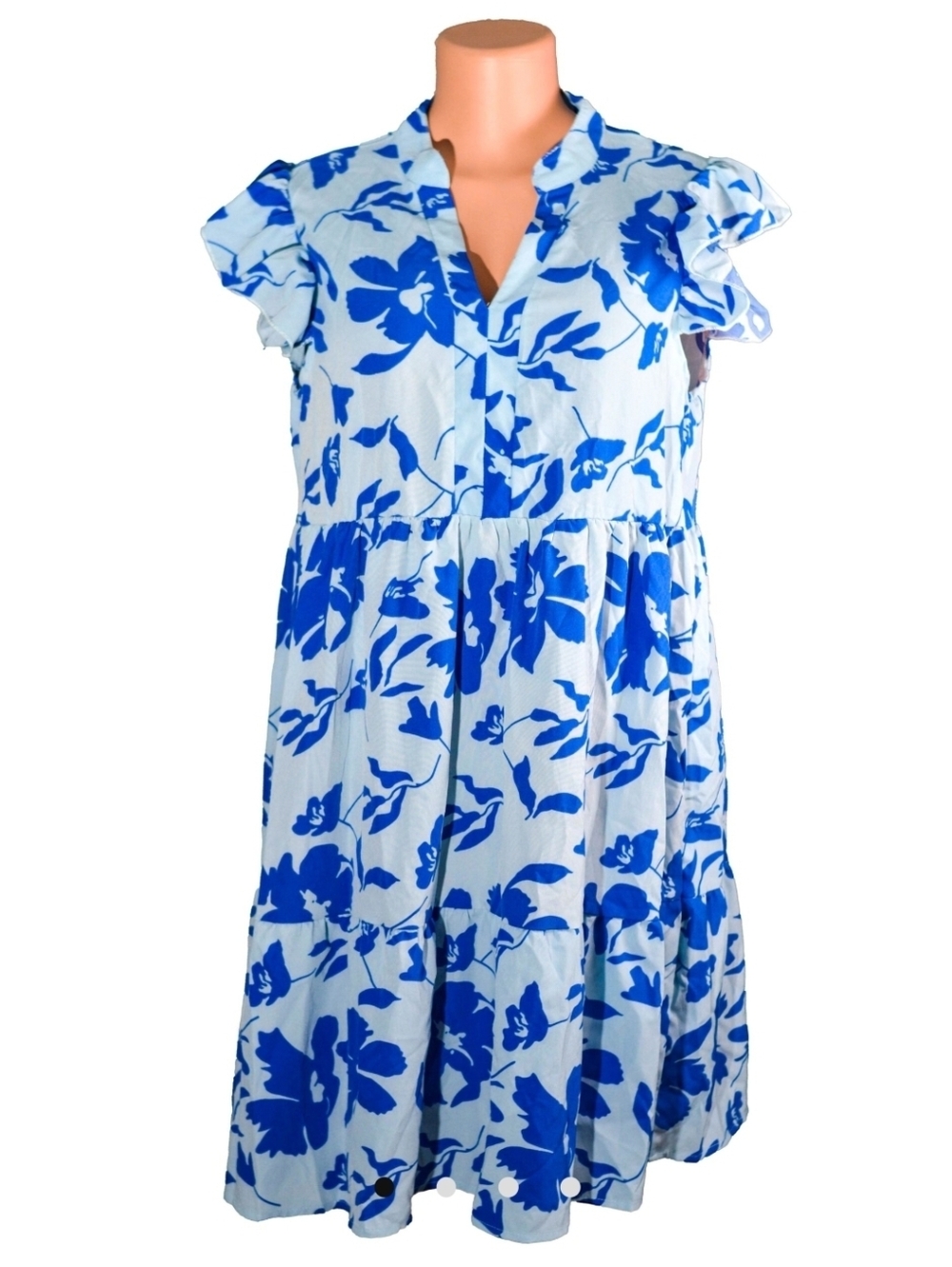 SHEIN Blue Floral Casual Dress